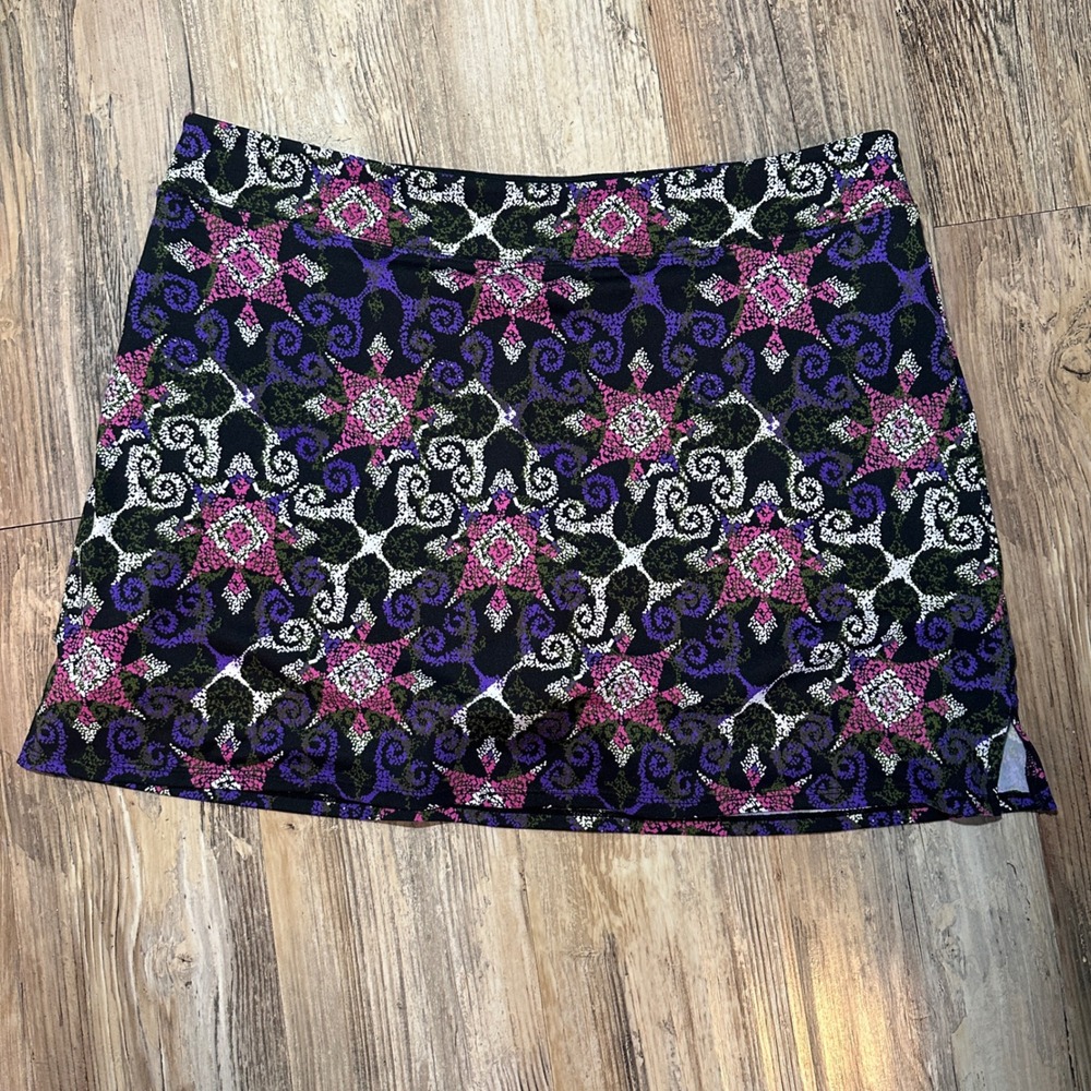 Tranquility by Colorado Clothing Women XL Skort Purple Pink Geometric Athletic